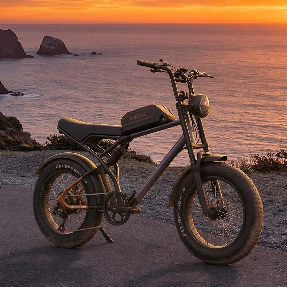 Vakole Q20 MAX 750W*2 Dual Motor 20" Fat Bike 960Wh Full Suspension E-Mountain Bike 48V 20Ah Battery