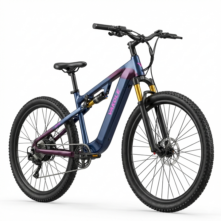 Vakole EMT29 12s 250W 29" E-Mountain Bike 691Wh Cross-Country Full Suspension EMTB con Sensore di Coppia Batteria 48V 14.4Ah