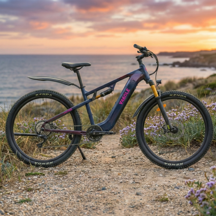 Vakole EMT29 12s 250W 29" E-Mountain Bike 691Wh Cross-Country Full Suspension EMTB con Sensore di Coppia Batteria 48V 14.4Ah