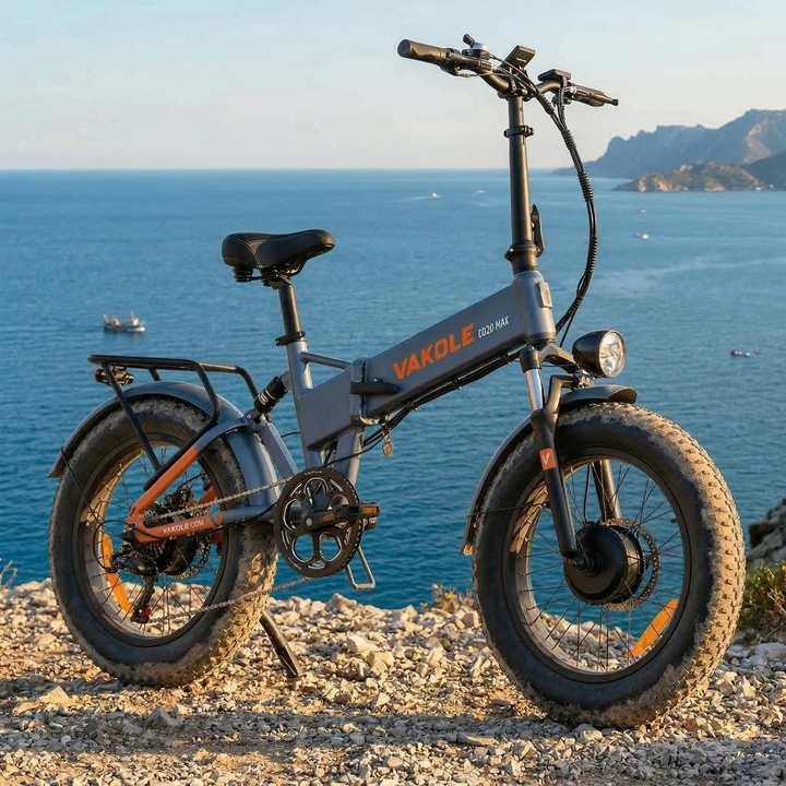 Vakole CO20 MAX 750W*2 Podwójny silnik 20" składany rower fat 960Wh z czujnikiem momentu obrotowego 20Ah bateria