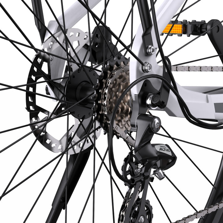OneSport OT07 250W Bafang Keskivetomoottori 27" Trekking Bike City Sähköpyörä 36V 10.4Ah Akku