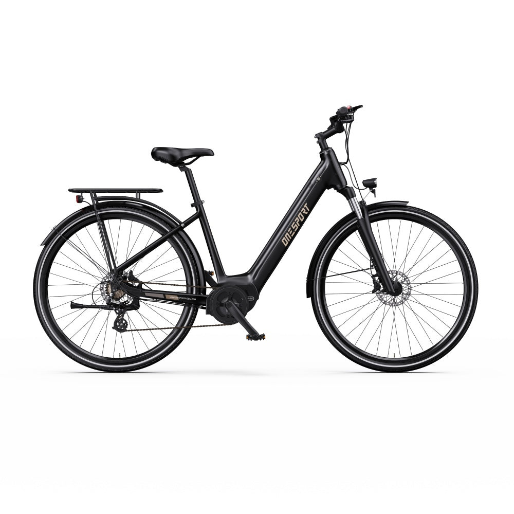 OneSport OT07 250W Bafang Keskivetomoottori 27" Trekking Bike City Sähköpyörä 36V 10.4Ah Akku