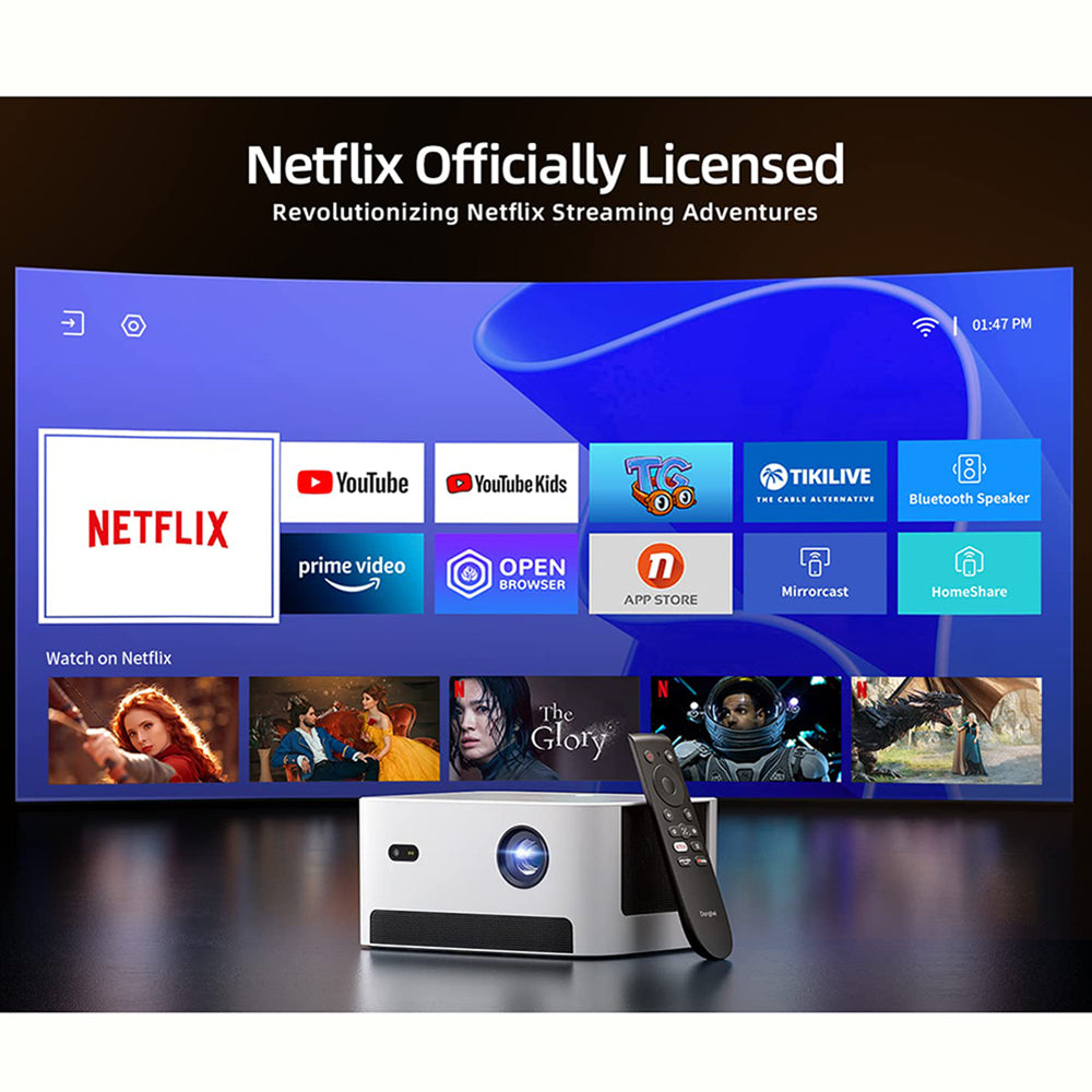 Proyector doméstico Dangbei Neo Full HD 1080P 540 lúmenes ISO con licencia oficial de Netflix