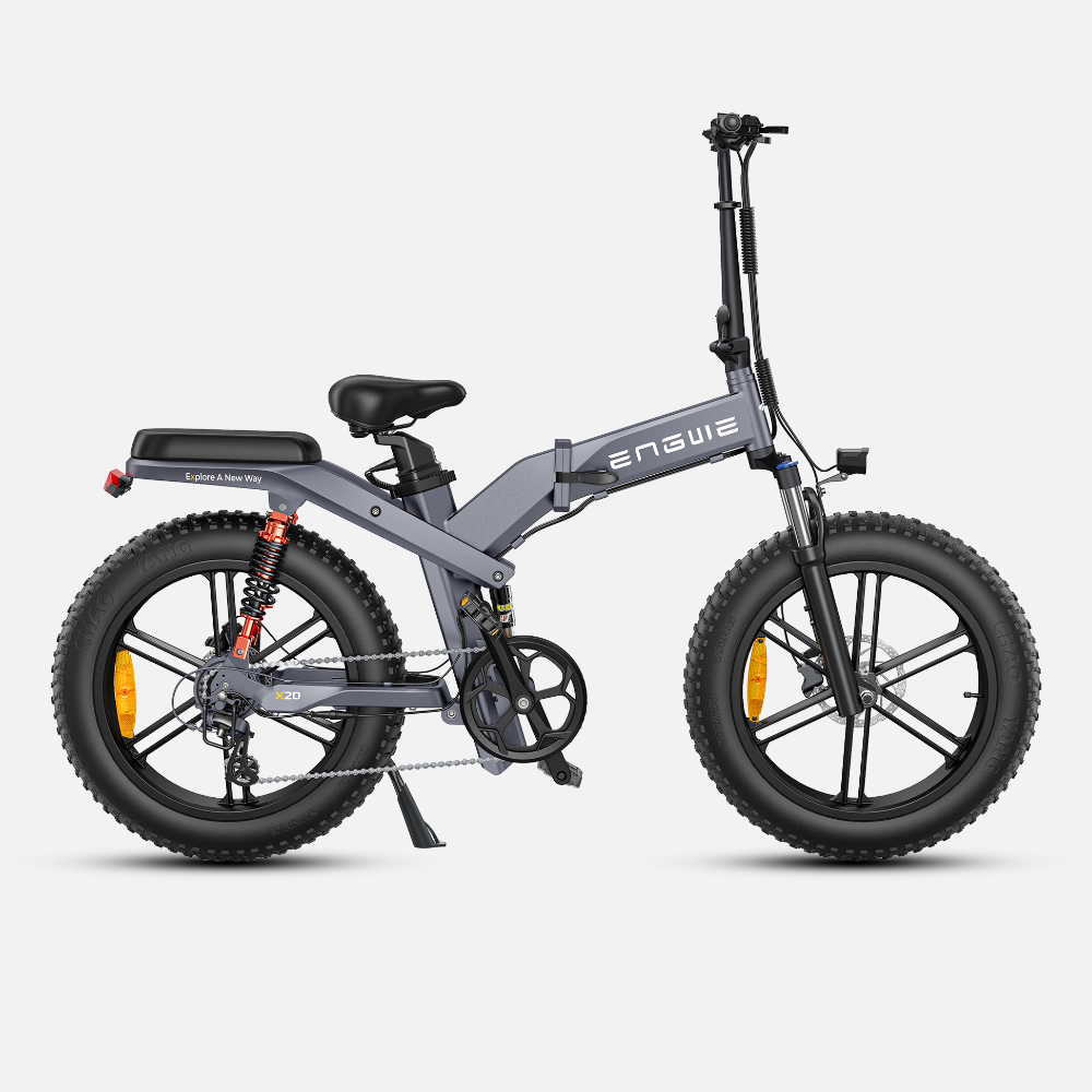 Engwe X20 750W 20" Fat Bike kokoontaitettava E-maastopyörän kaksoisparisto 22,2Ah EMTB