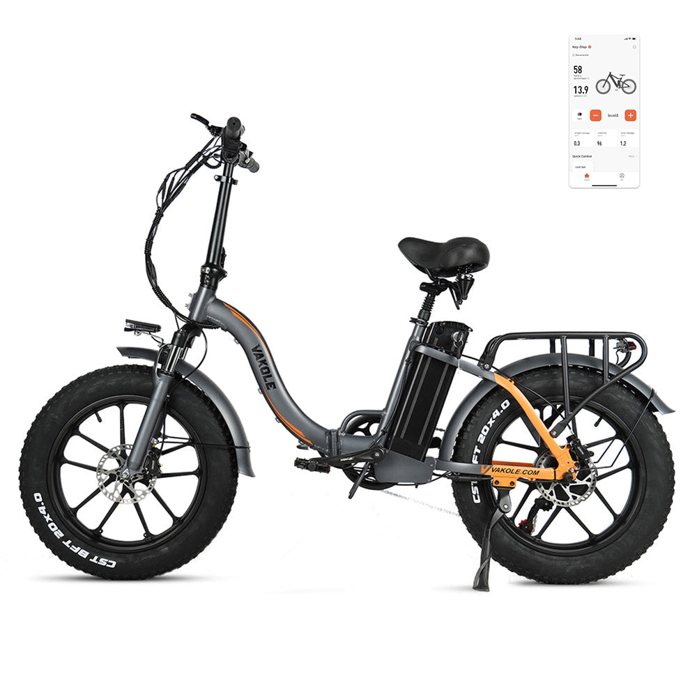 Vakole Y20 Pro 20" Fat Bike VTC électrique Pliable avec Batterie Samsung de 20Ah Support APP [Réserver]