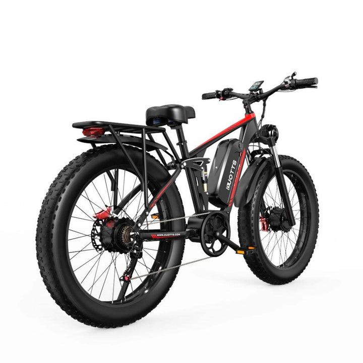 DUOTTS S26 750W*2 Dual Motor 26" Fat Bike 960Wh Full Suspension E-MTB 48V 20Ah battery - Buybestgear