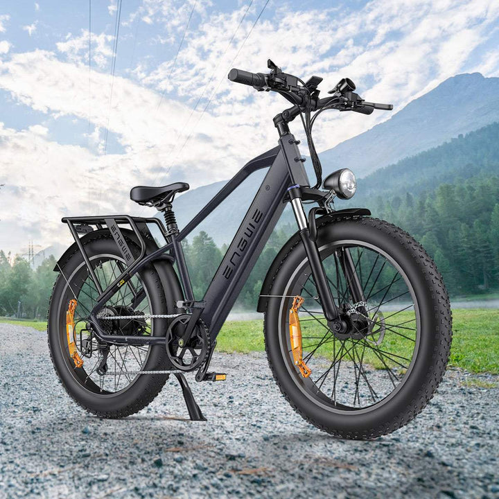 trekking e bike 48v Engwe E26 250W 26" Fat Bike 768Wh Electric Trekking Bike 48V 16Ah SUV – Buybestgear