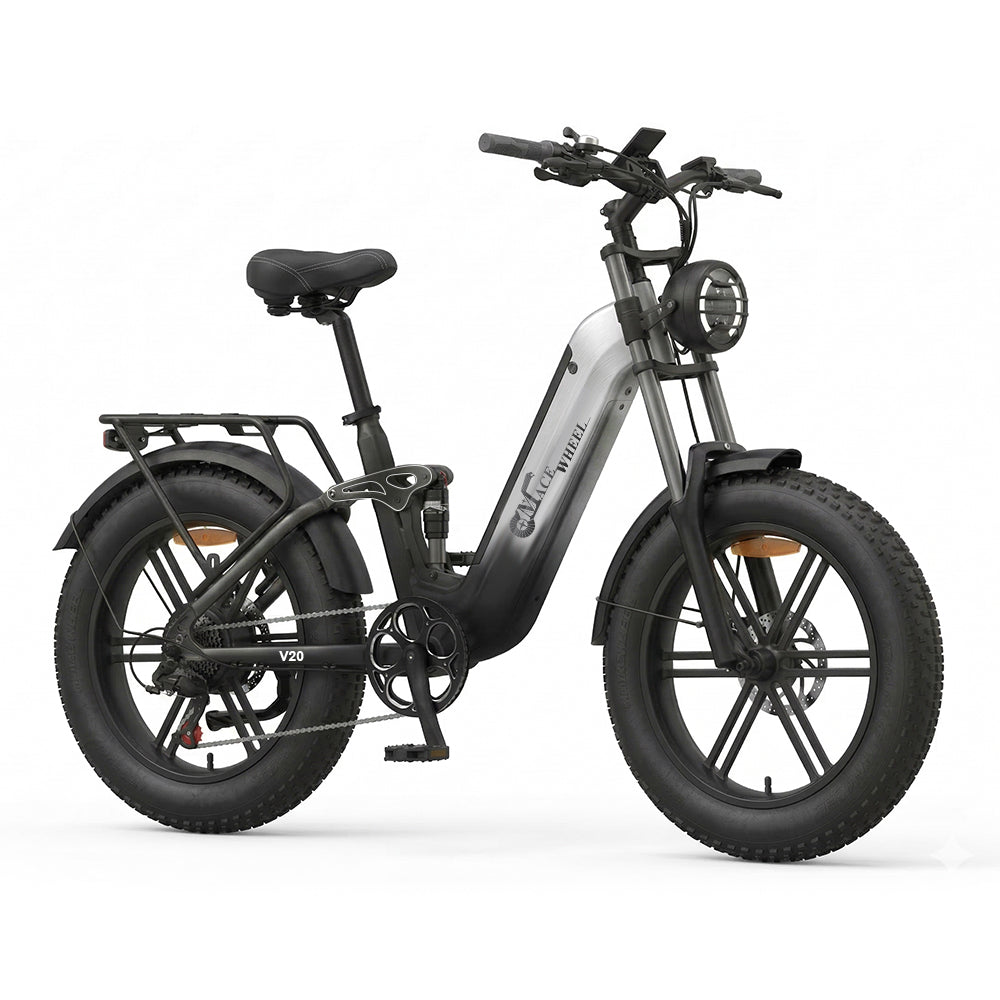 CMACEWHEEL V20 750W Fat Bike 20" Vélo électrique Tout Suspendu avec Capteur de Couple 960Wh Batterie 48V 20Ah [Pré-commande]