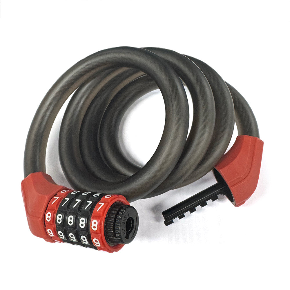 Vakole Bike Lock Steel Codice a Cinque Cifre Antifurto 1.72CM Bold Cable Password Lock