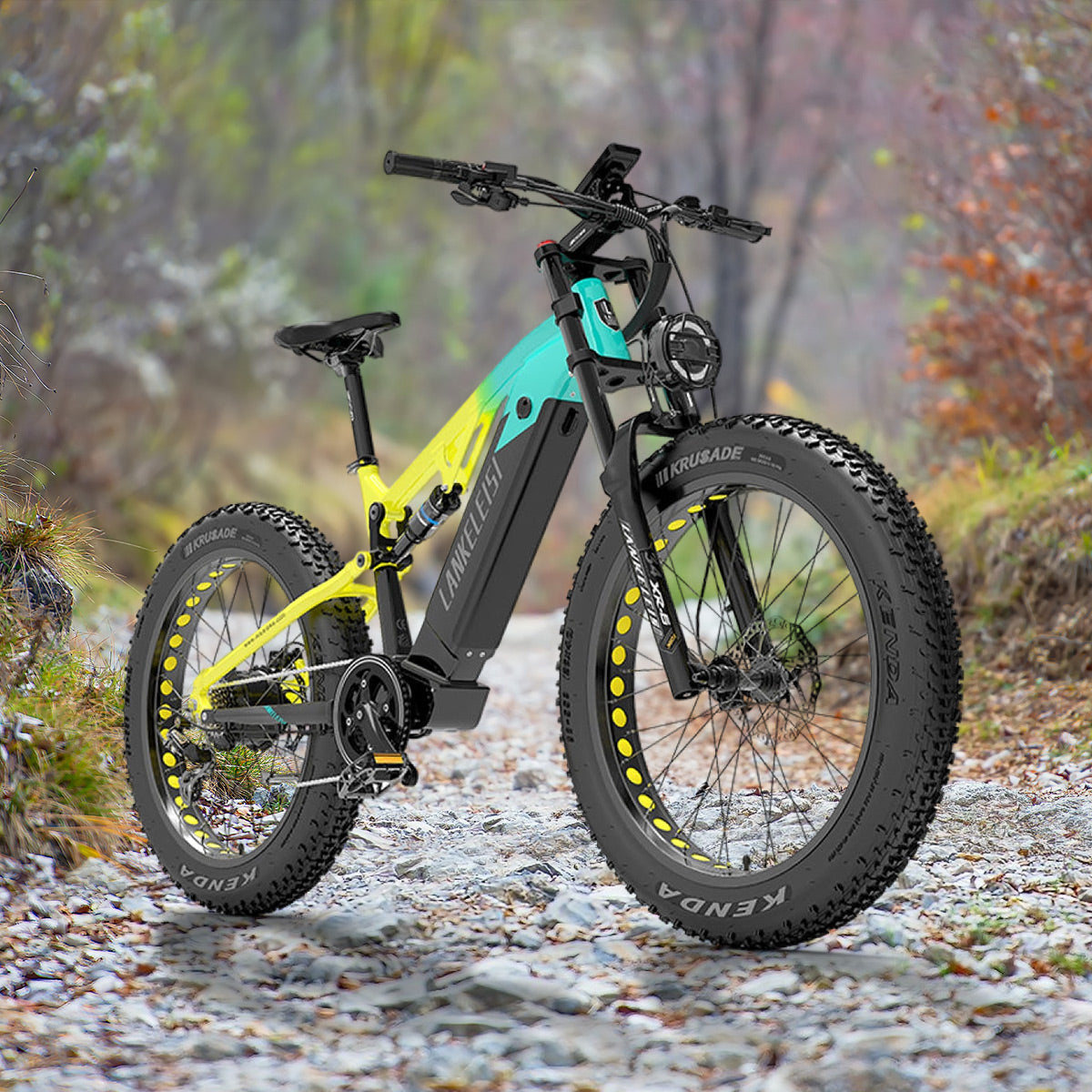Lankeleisi RV800 Plus 750W Bafang Motor 26" Fat Bike Bicicleta de Montaña Eléctrica con Suspensión Total 20Ah Batería Samsung E-MTB