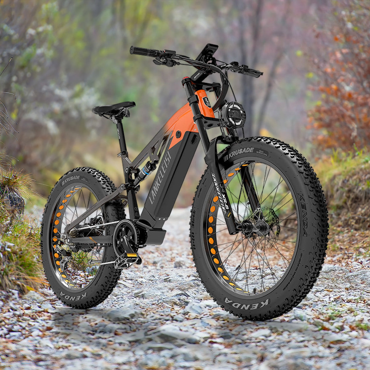 Lankeleisi RV800 Plus 750W Bafang Motor 26" Fat Bike Bicicleta de Montaña Eléctrica con Suspensión Total 20Ah Batería Samsung E-MTB