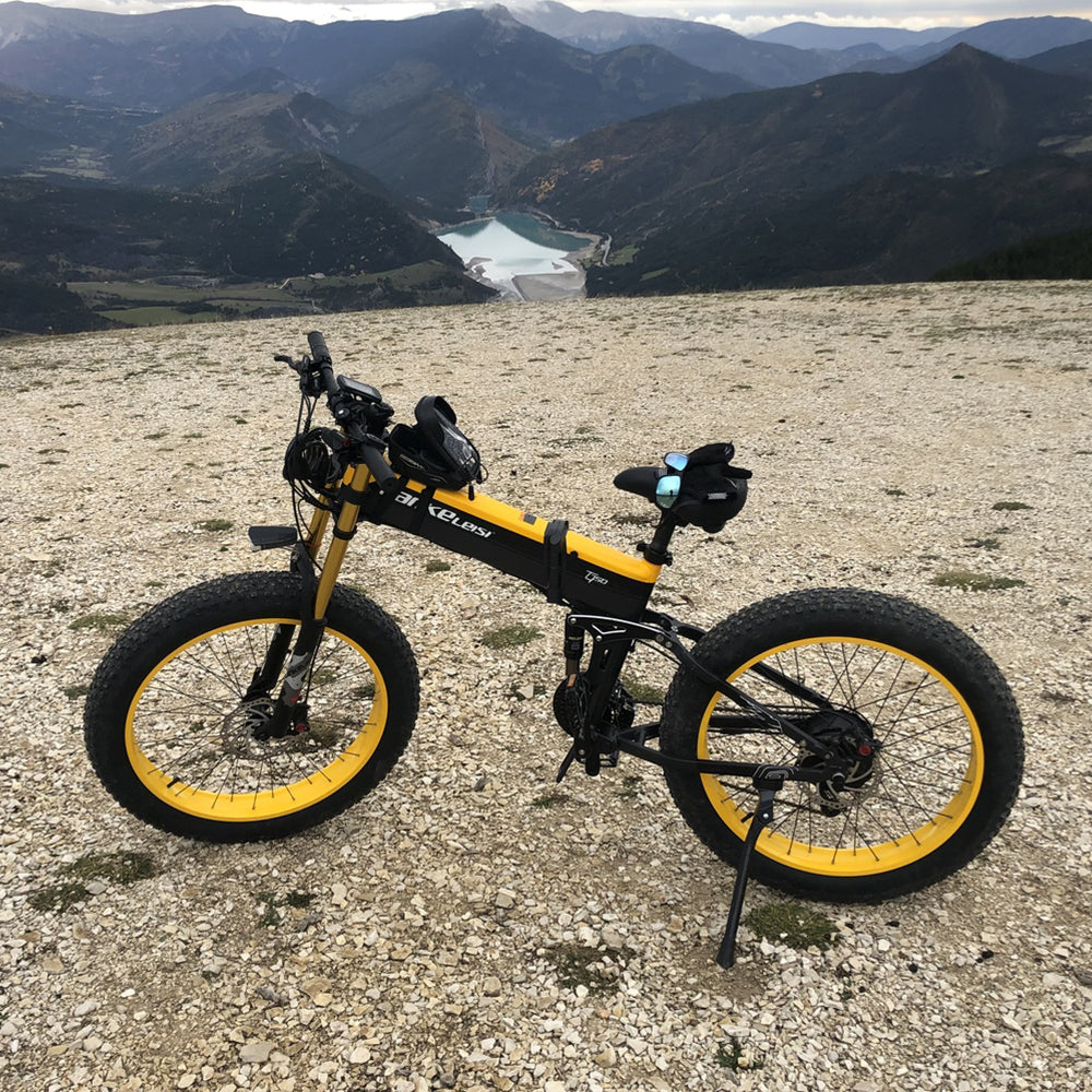 Lankeleisi XT750 Plus 1000W 26" Fat Bike Dual Crown Fork Bicicleta Eléctrica de Montaña Plegable 17.5Ah EMTB