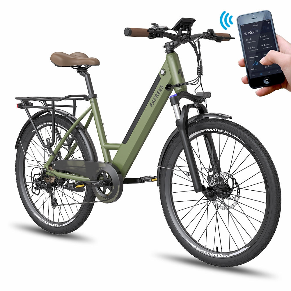 Fafrees F26 Pro 250W 26" Bicicleta eléctrica de trekking City E-bike 14.5Ah APLICACIÓN de soporte