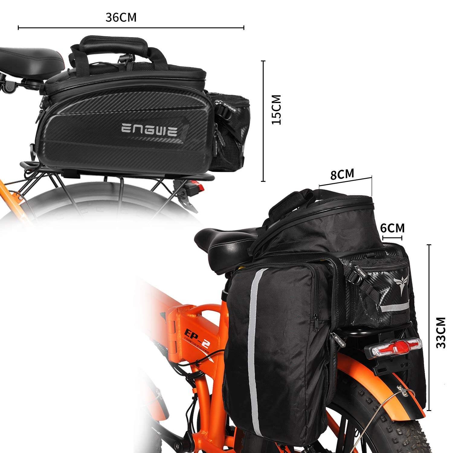ENGWE Waterproof Bike Rack Bag With (17-35L) - Buybestgear