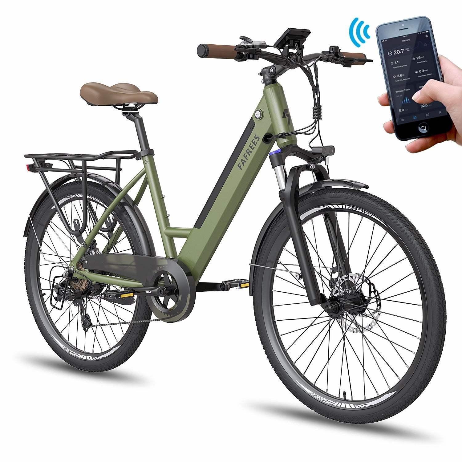 Fafrees F26 Pro 250W 26" Electric Trekking Bike City E-bike 10Ah Support APP - Buybestgear
