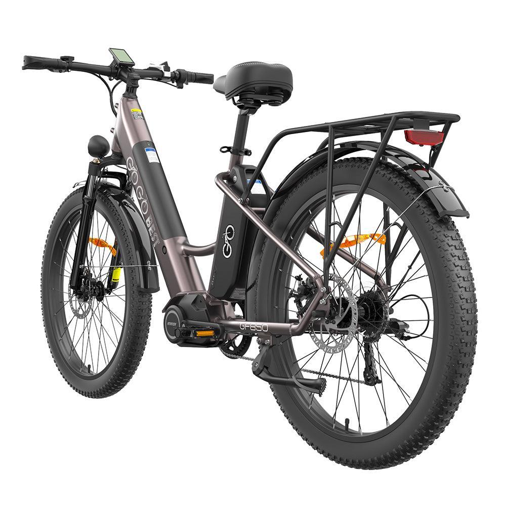 Gogobest GF850 500W 26" Fat Bike 10.4Ah*2 Dual Batteries Mid-Drive Motor Electric Trekking Bike - Buybestgear