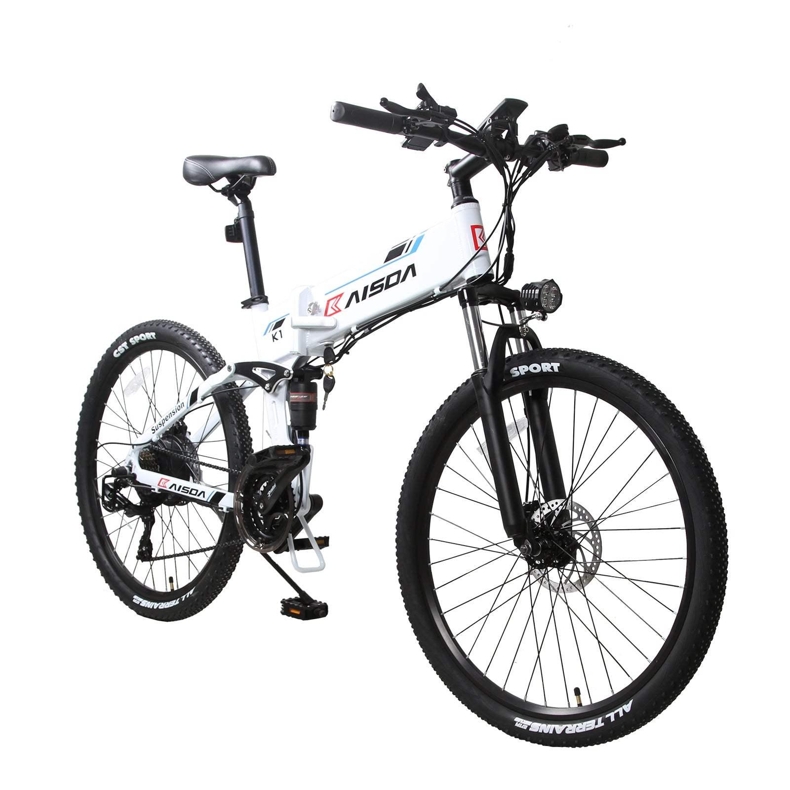 Kaisda K1 500W 26 Inch Folding Electric Mountain Bike 48V 10.4Ah E-bike - Buybestgear